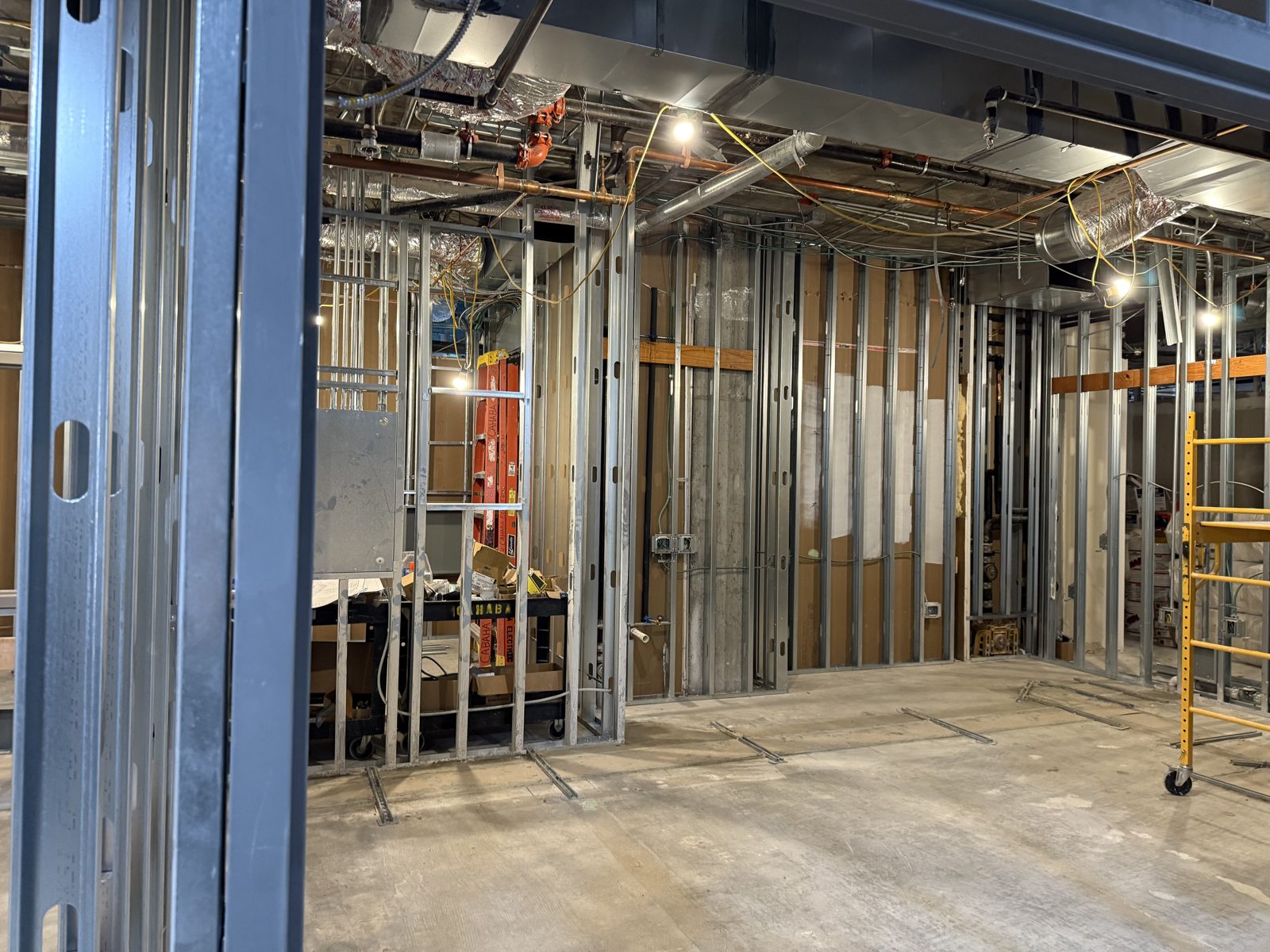 PET/CT room framing, ductwork and rough-in
