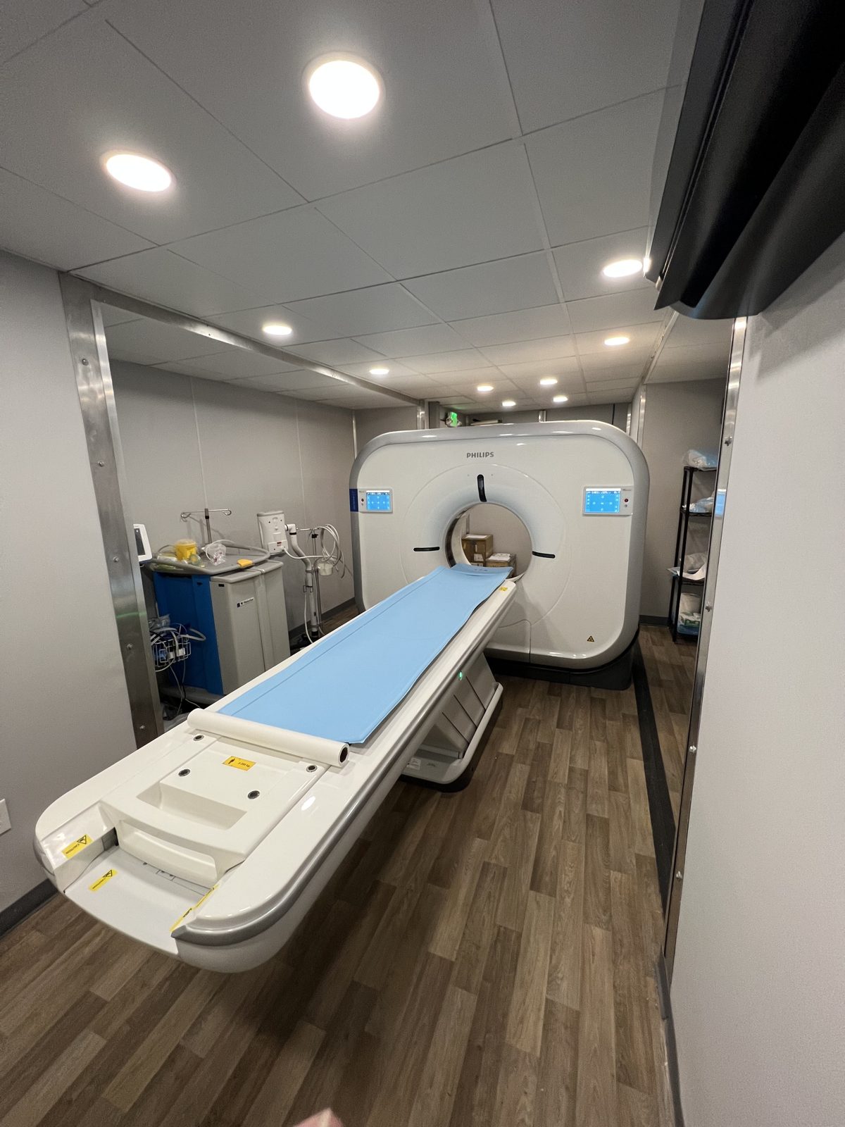 Philips CT installed inside a modular imaging building